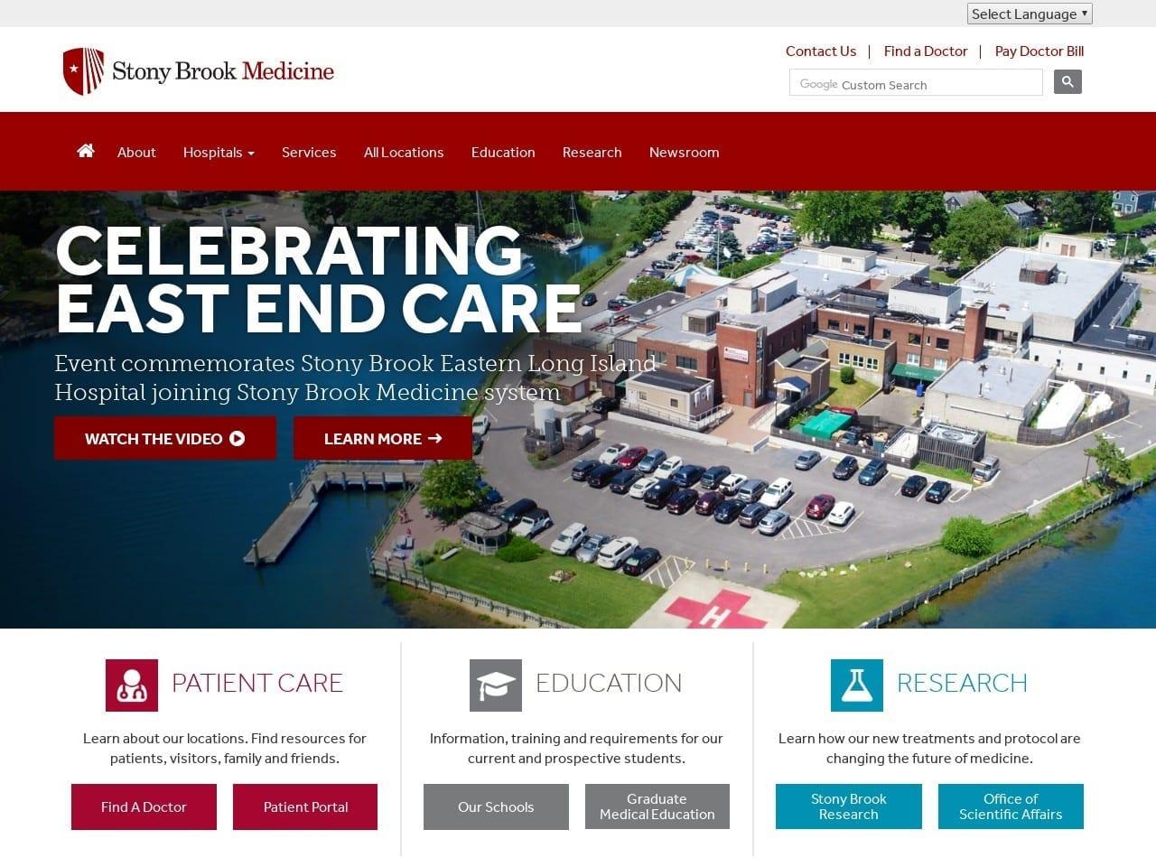 Stony Brook University Hospital screenshot