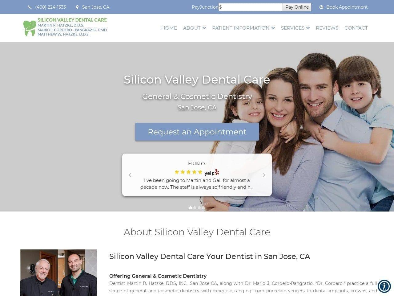 Silicon Valley Dental Care Martin R. Hatzke DDS screenshot