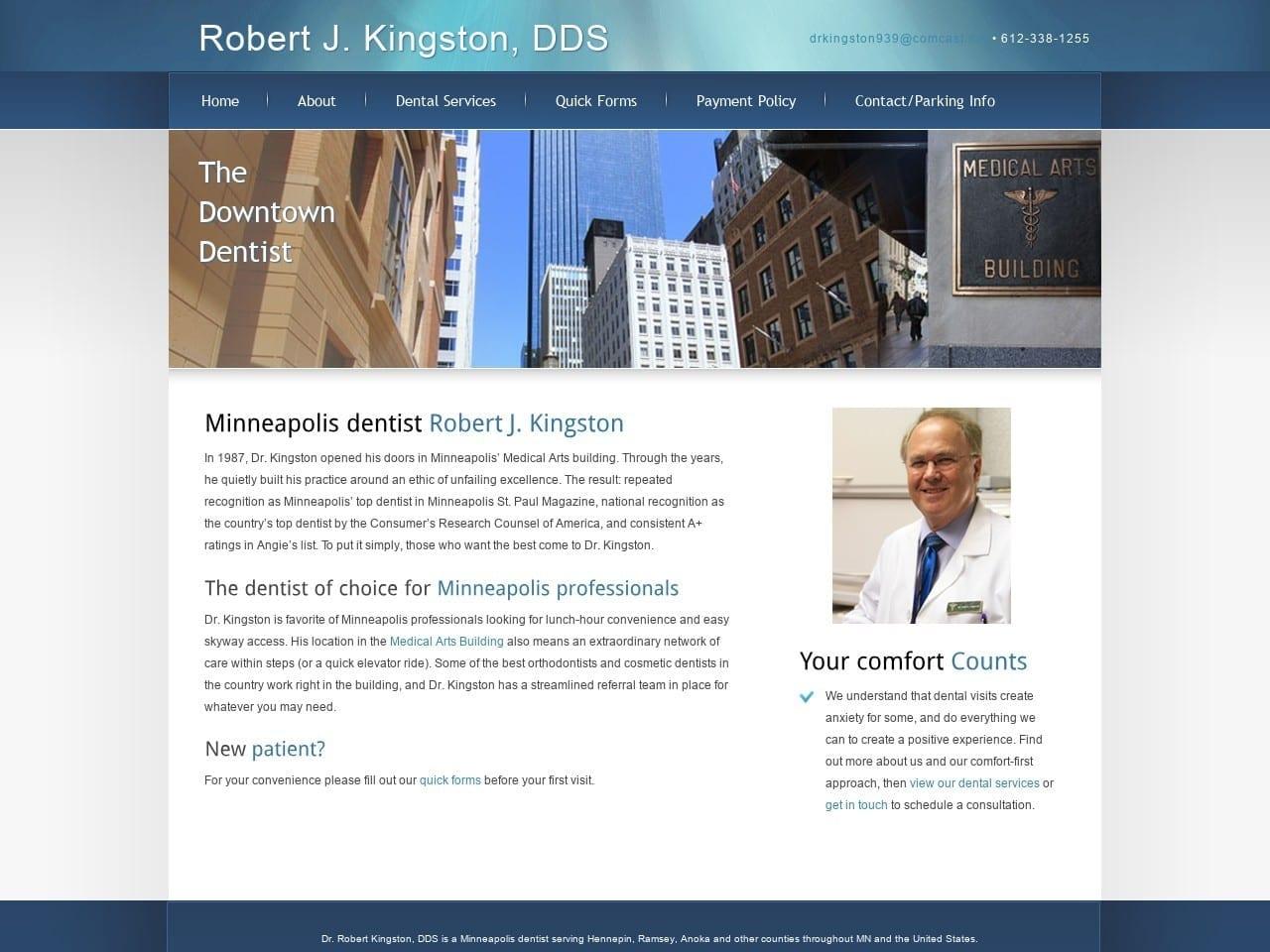 Dr. Robert J. Kingston DDS screenshot