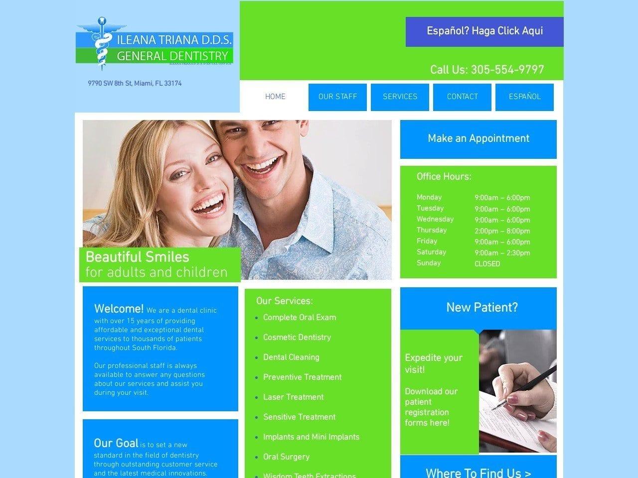 Dr. Ileana A. Triana DDS screenshot