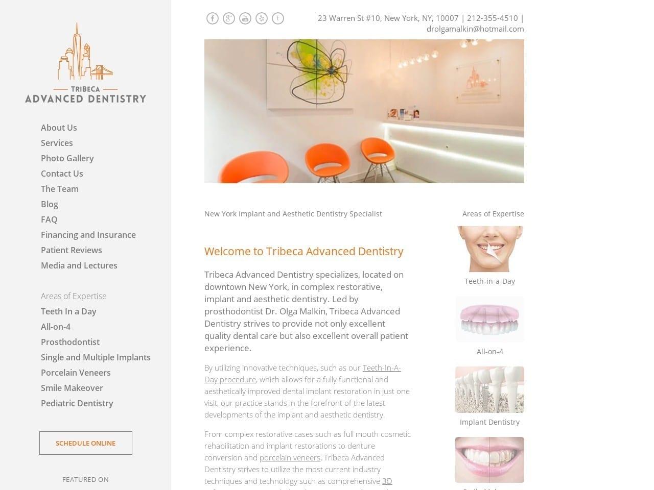 Tribeca Advanced Dentistry screenshot