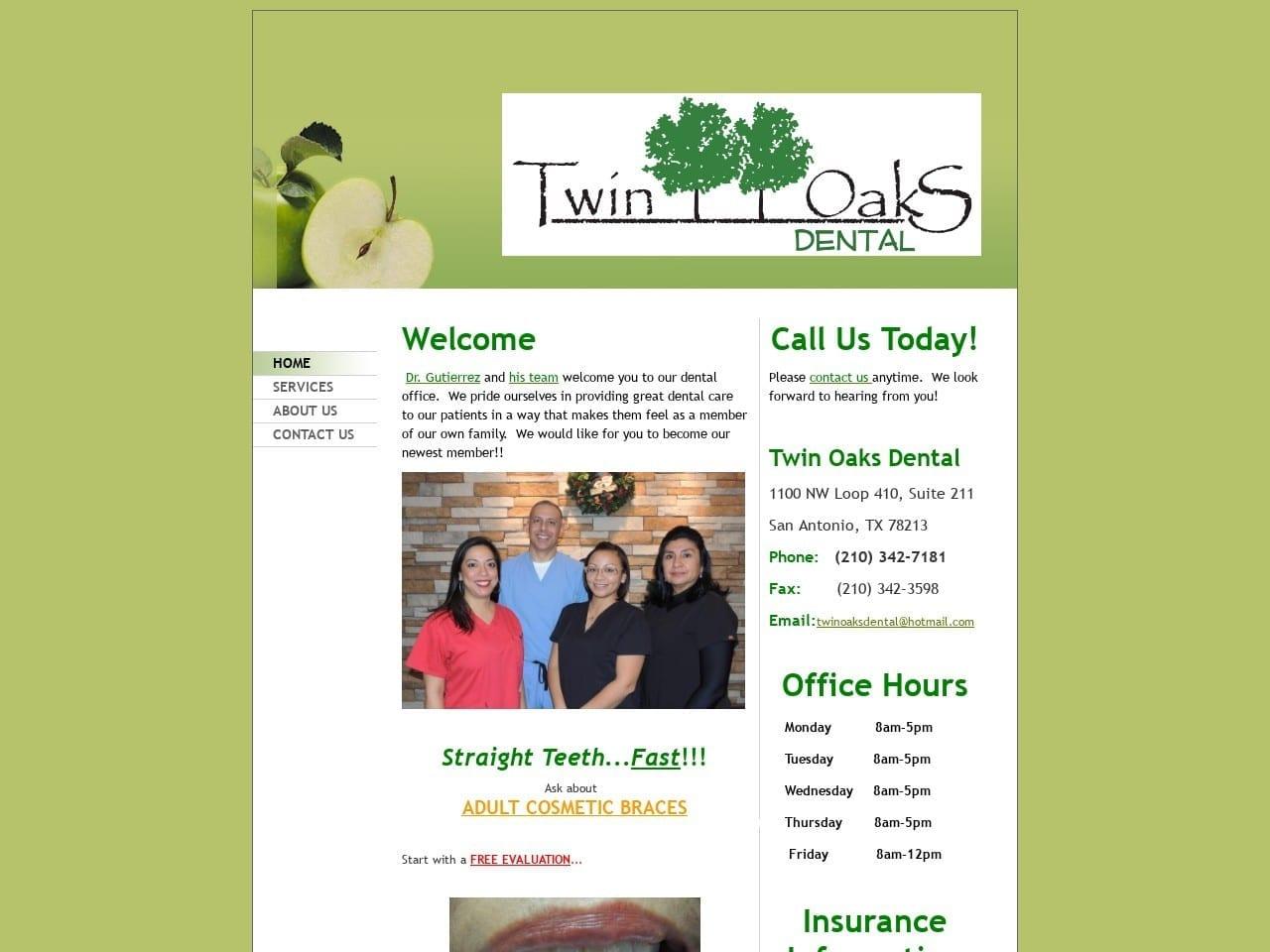 Twin Oaks Dental PLLC screenshot