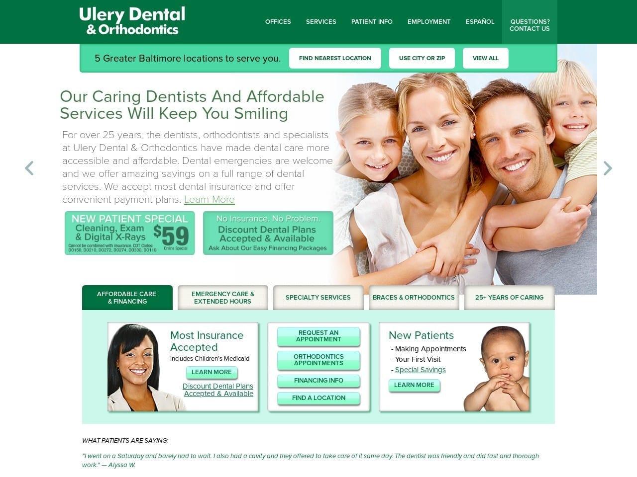 Ulery Dental & Orthodontics screenshot