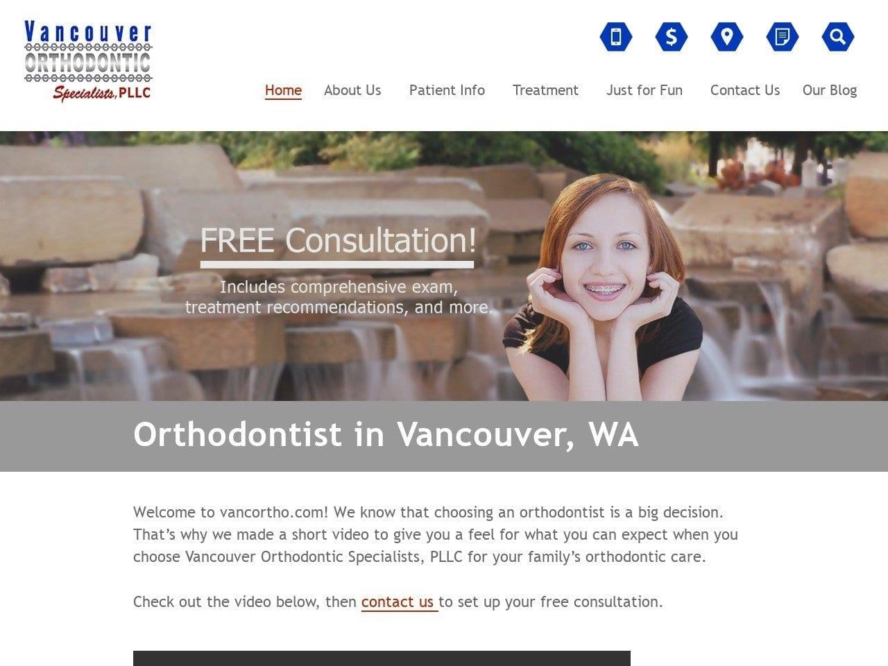 Vancouver Orthodontic Specialists PLLC screenshot