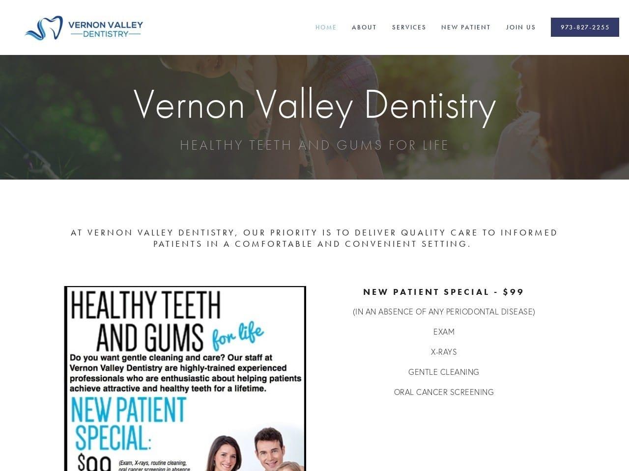 Vernon Valley Dentistry screenshot