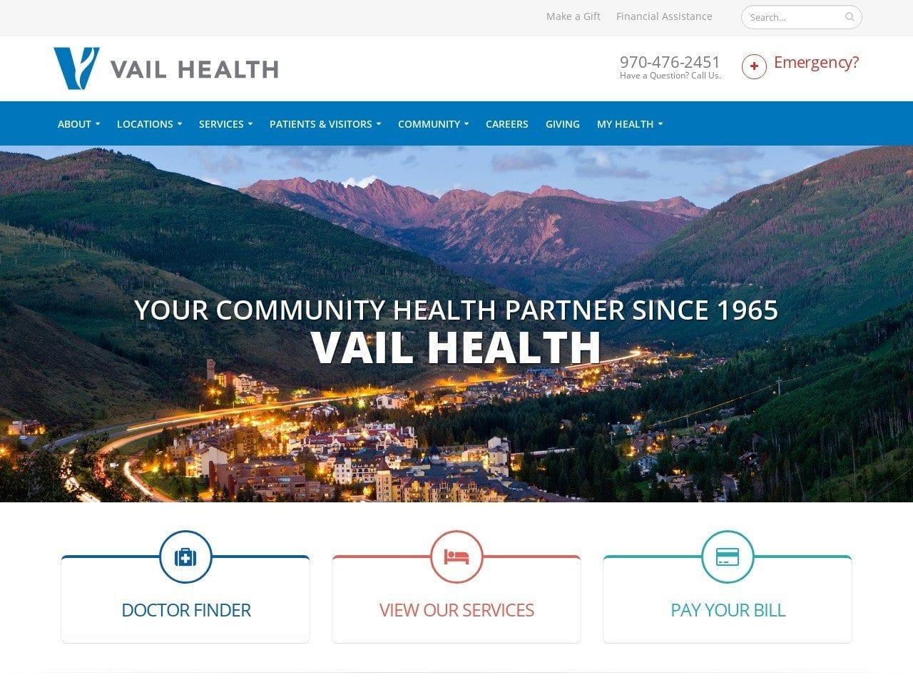 Vail Valley Medical Center screenshot