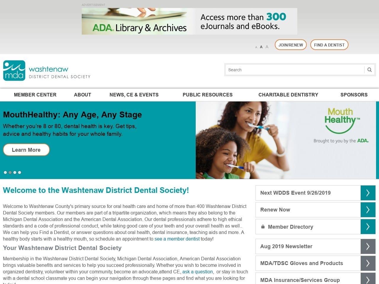 Washtenaw District Dental screenshot