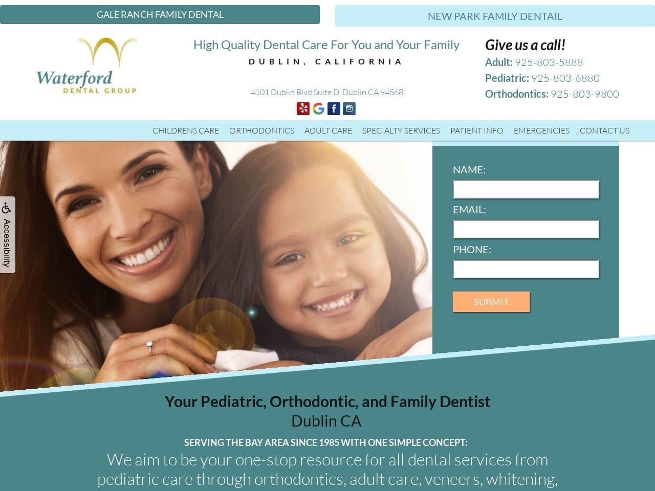 Waterford Orthodontist Dentist screenshot
