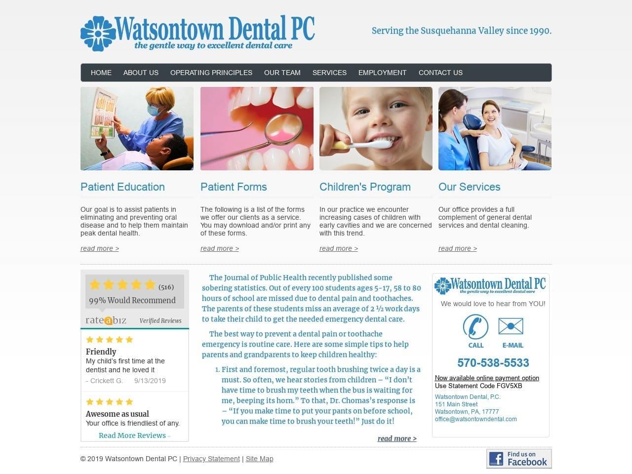 Watsontown Dental PC screenshot