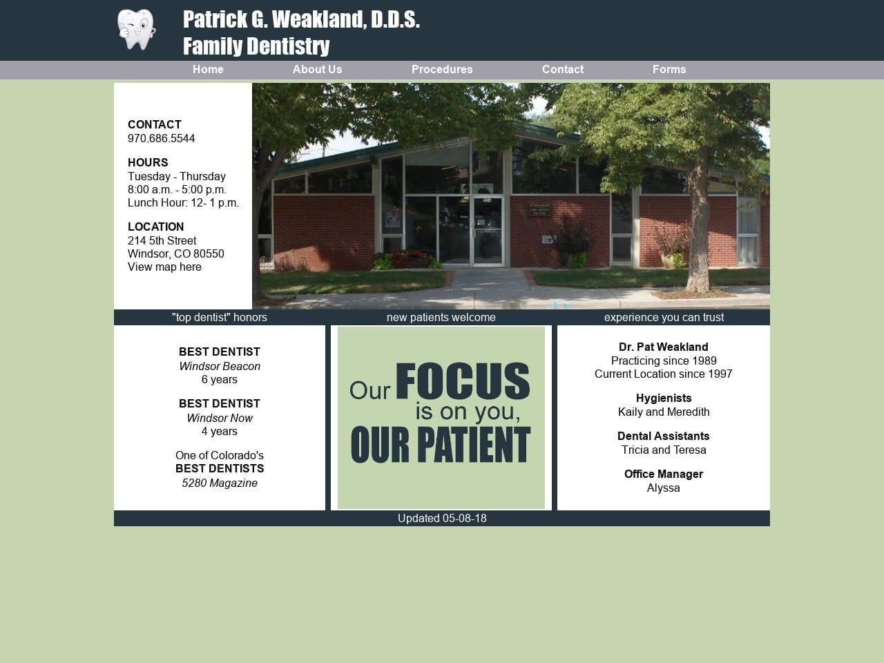Weakland Pat DDS screenshot