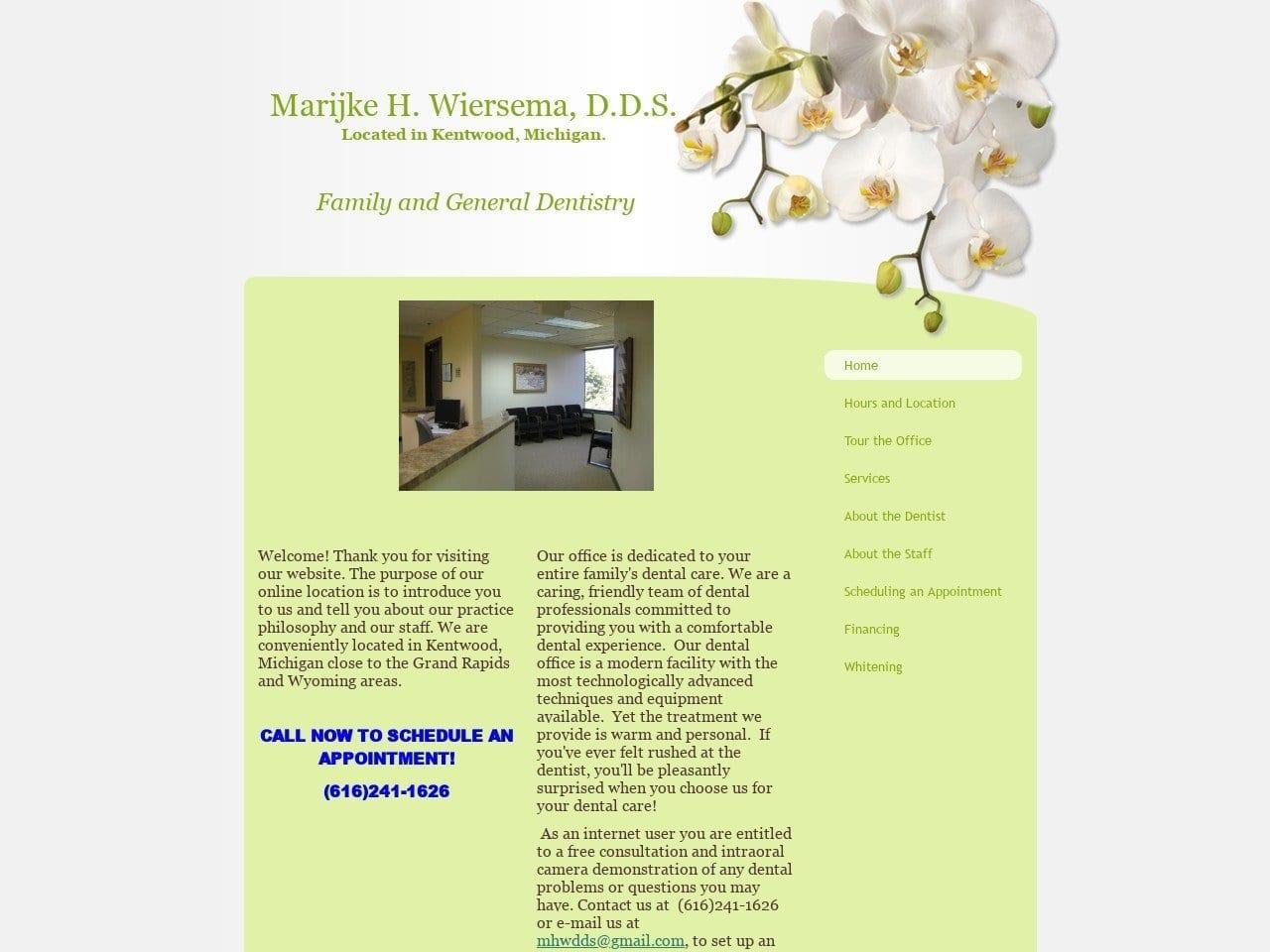 Wiersema Marijke H DDS screenshot