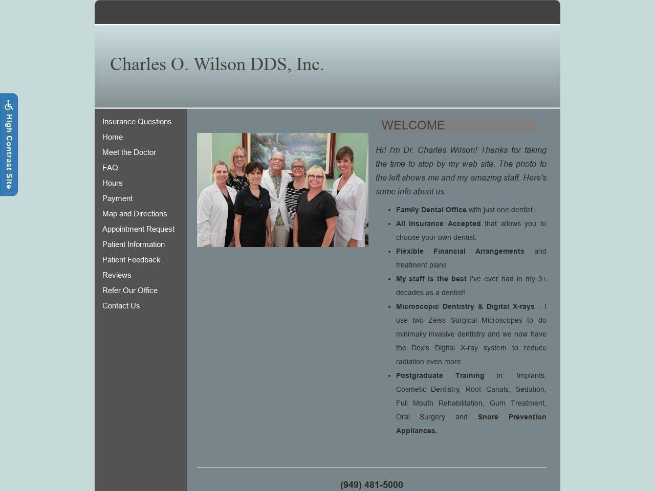 Charles Wilson DDS screenshot