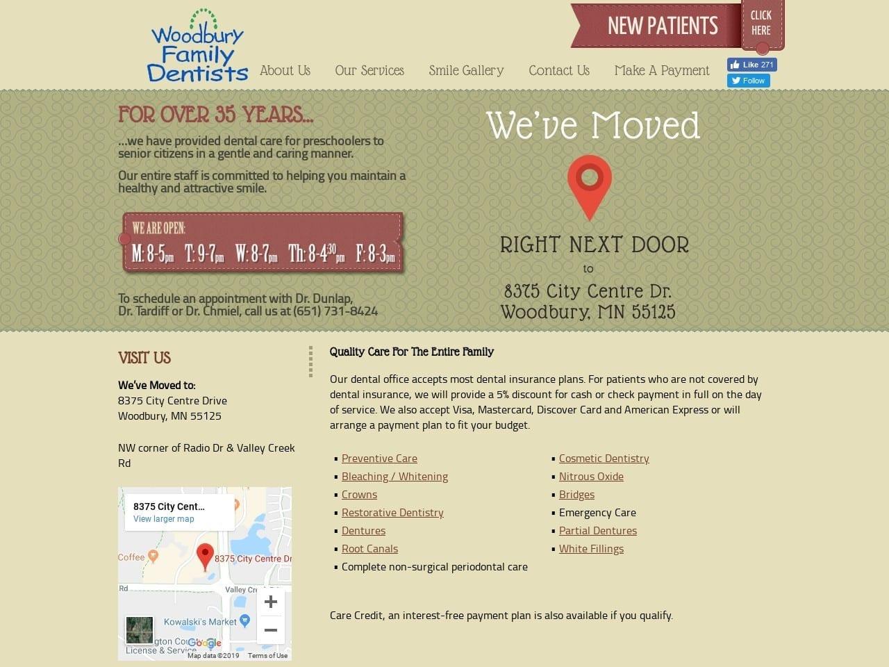 Woodbury Family Dentists screenshot