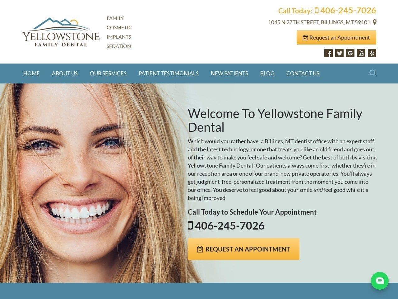 Yellowstone Family Dental screenshot