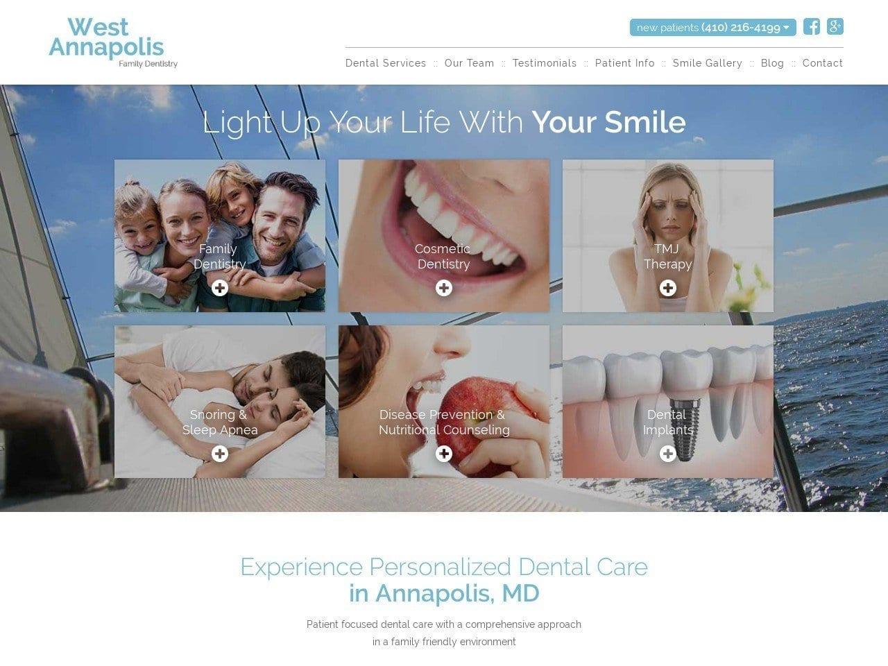 West Annapolis Family Dentistry Colucciello Maria screenshot