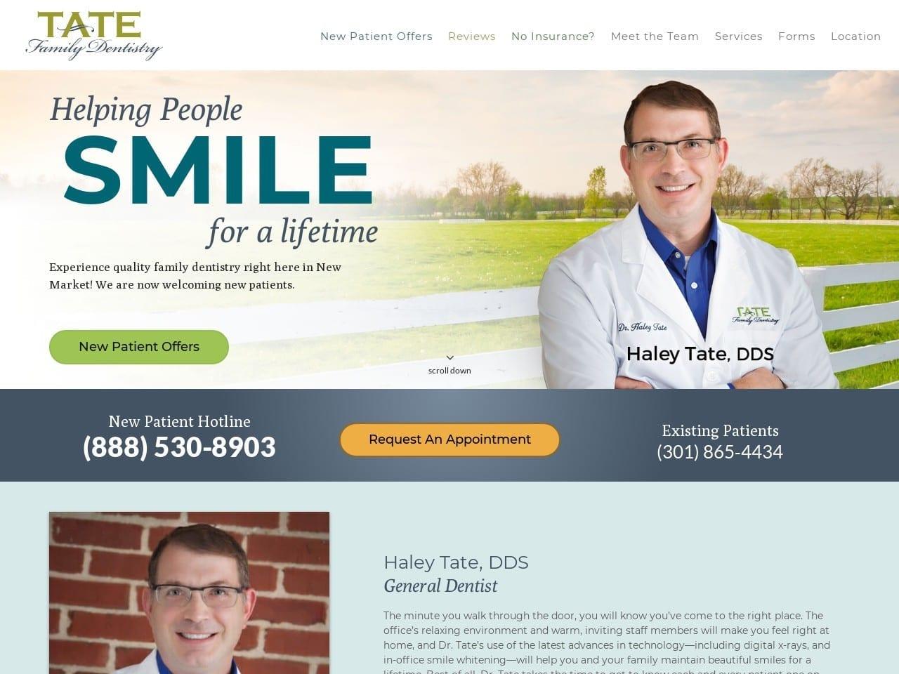 Haley Tate DDS screenshot