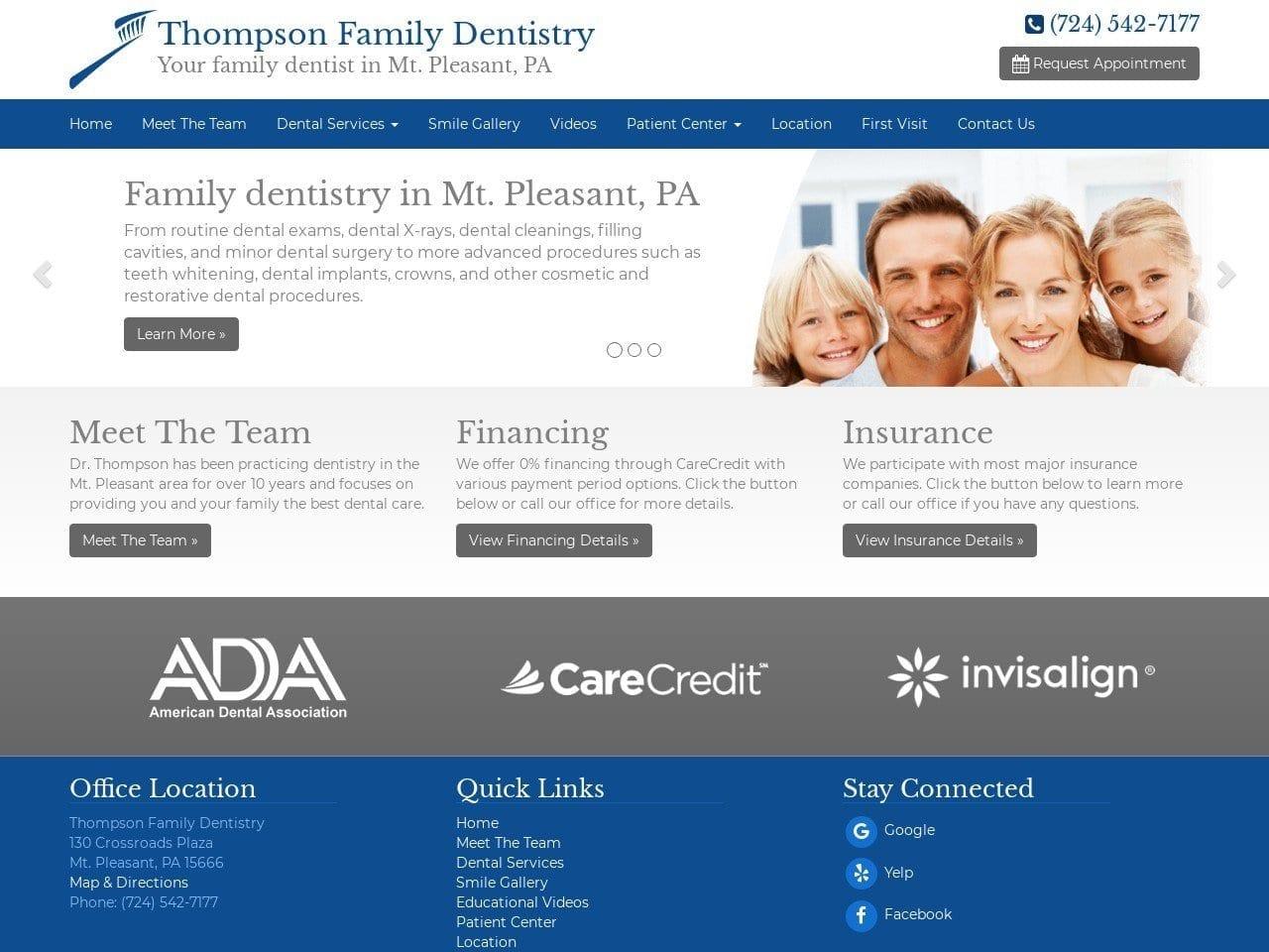 Thompson Family Dentist screenshot