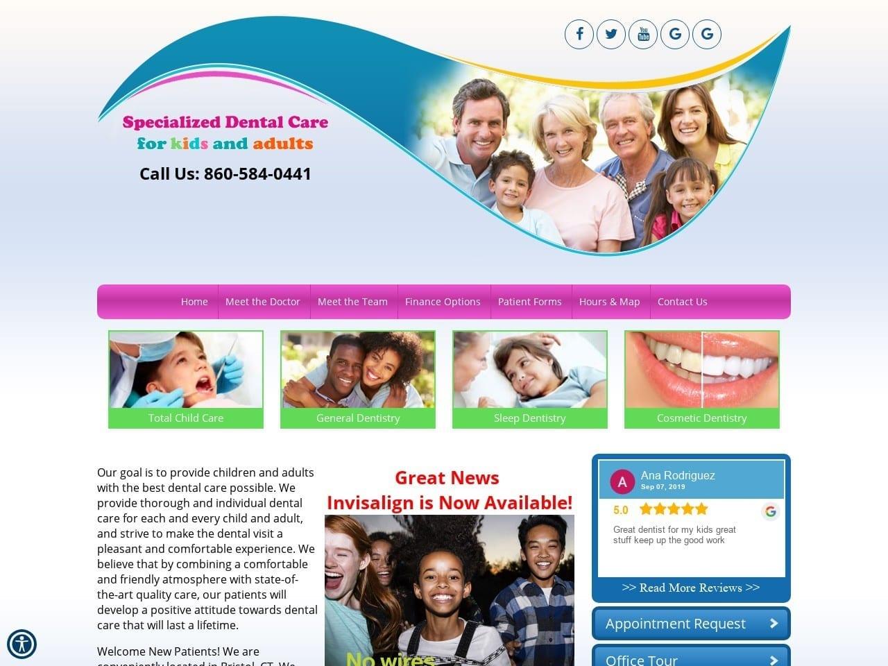 Kids Dental Care Bristol & Windsor CT screenshot