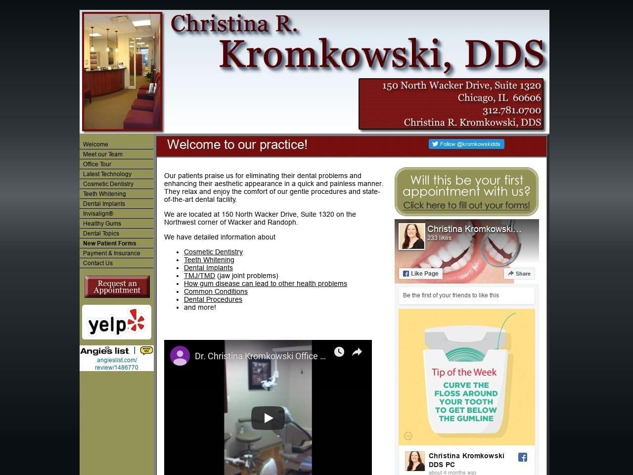 Dr. Christina R. Kromkowski DDS PC screenshot