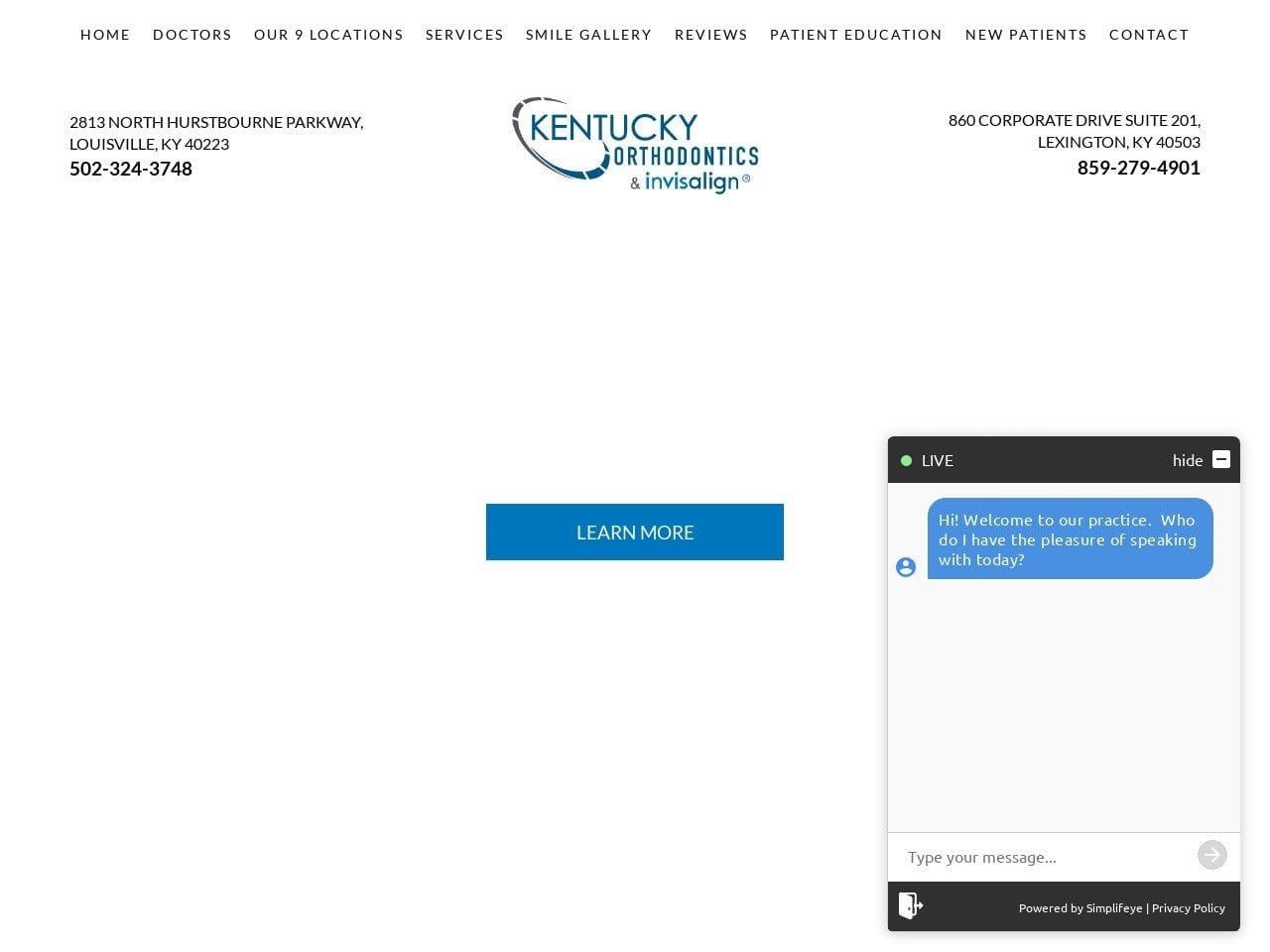The Kentucky Center For Orthodontics Drs. Durbin H screenshot
