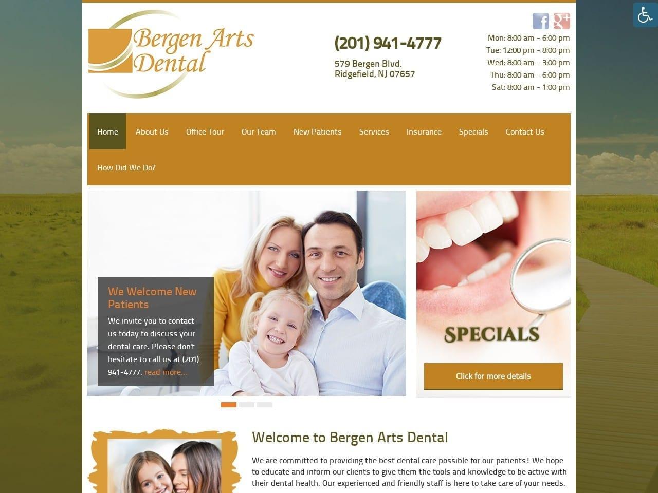Bergen Arts Dental screenshot