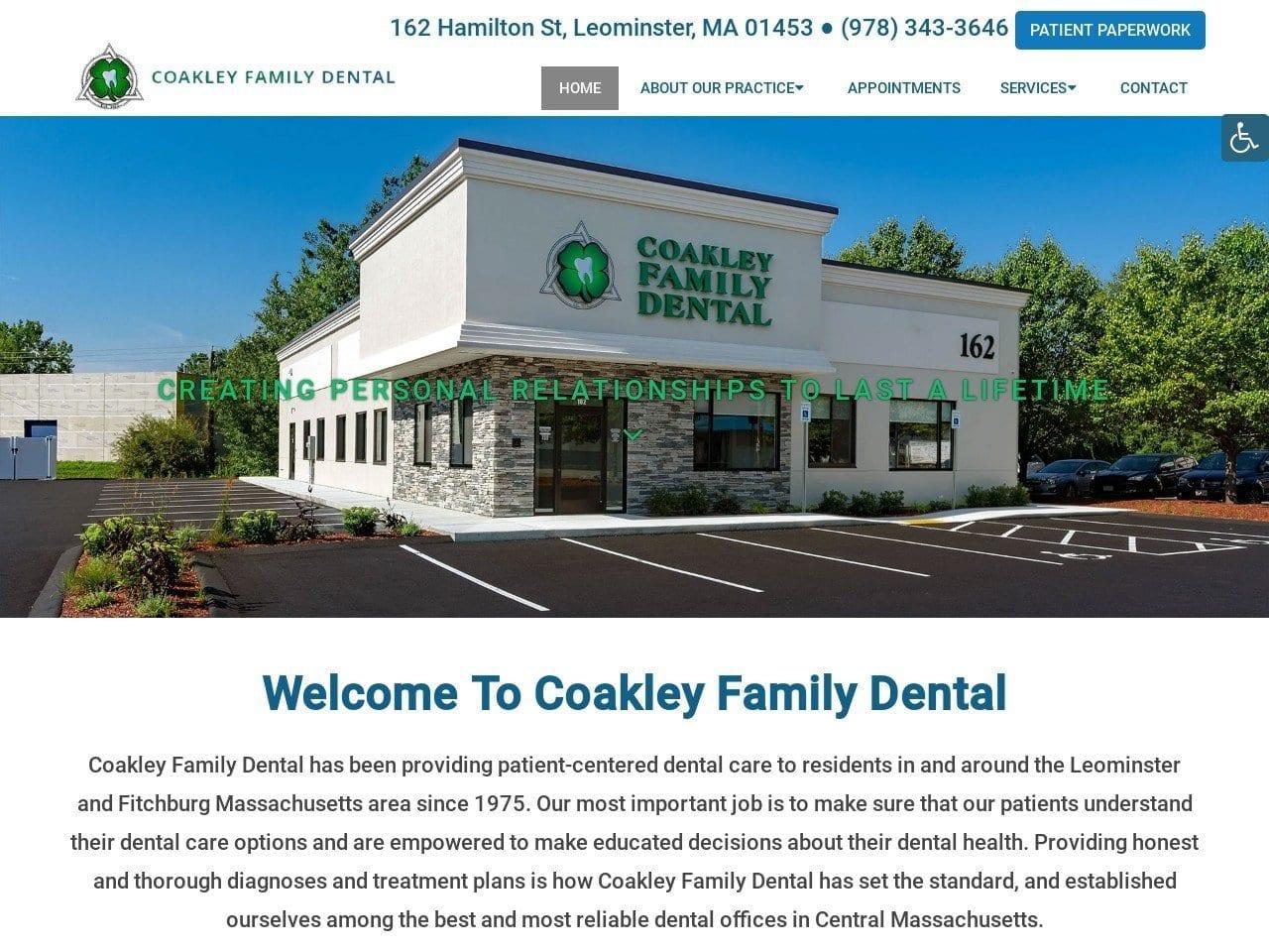 Coakley Family Dental screenshot
