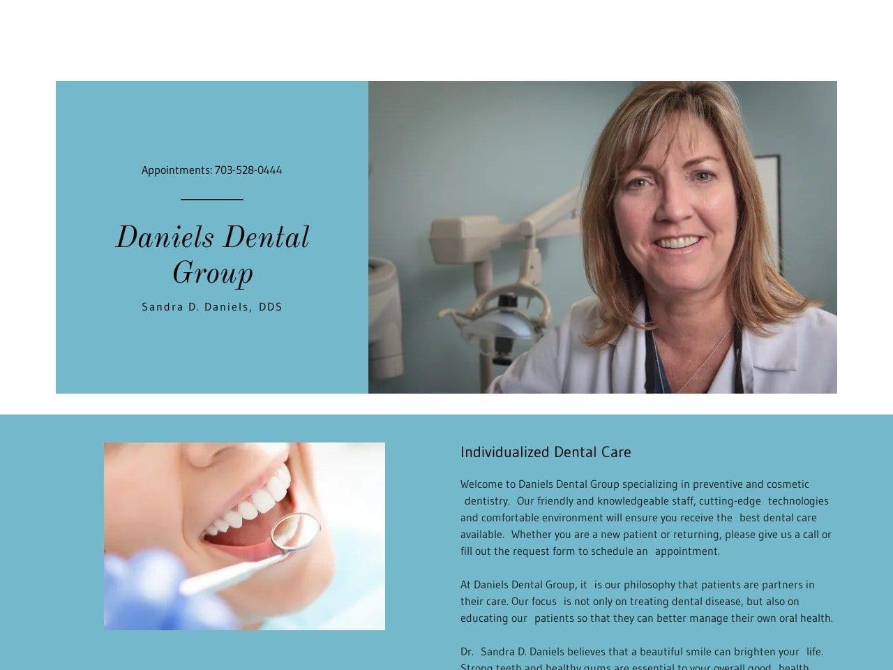 Daniels Sandra D DDS screenshot