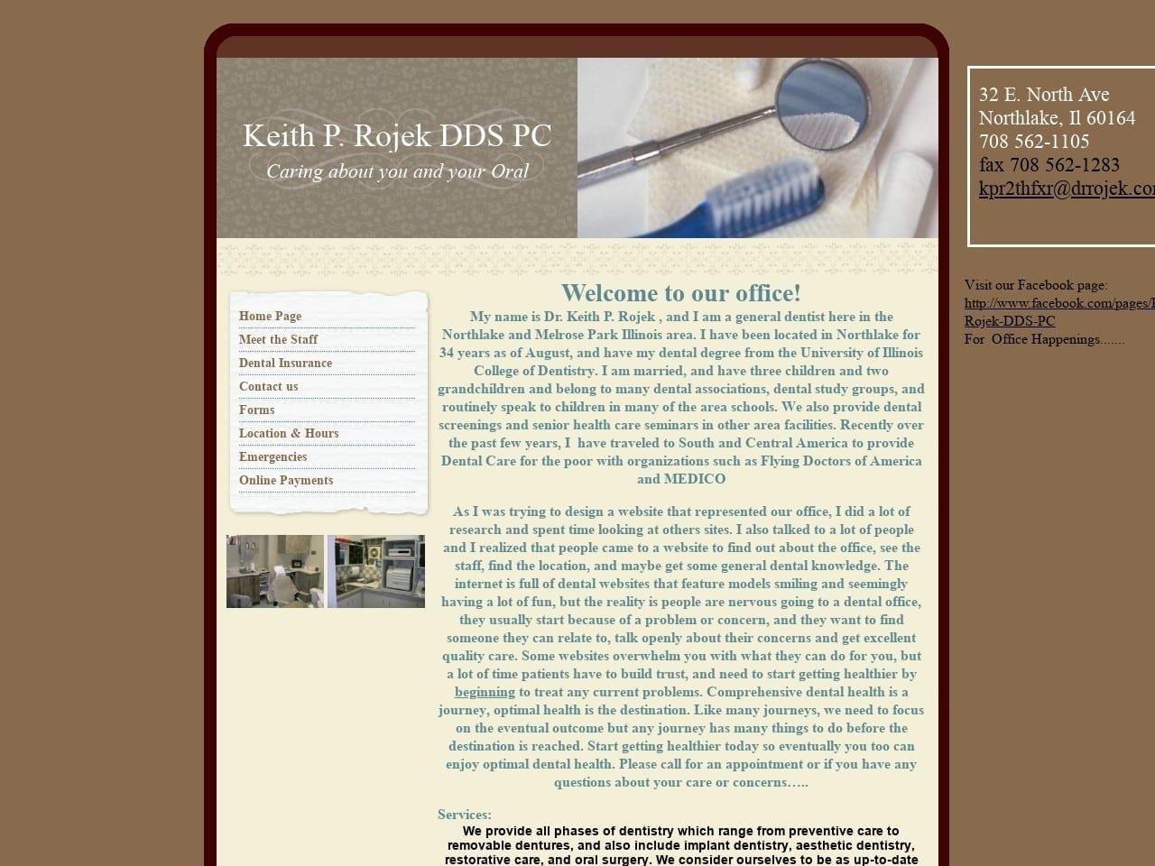 Keith P. Rojek DDS PC screenshot