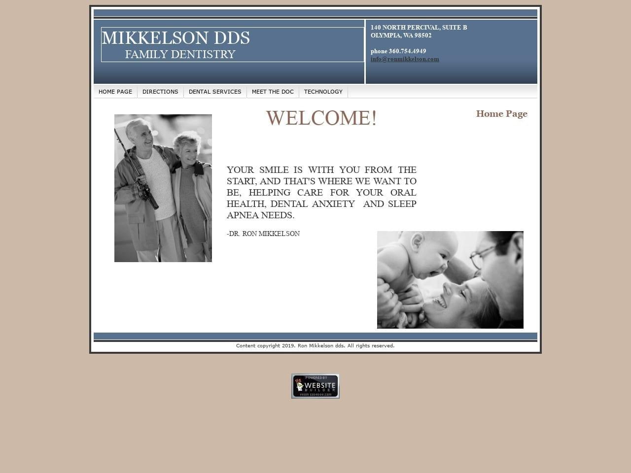 Dr. Ronald A. Mikkelson DDS screenshot