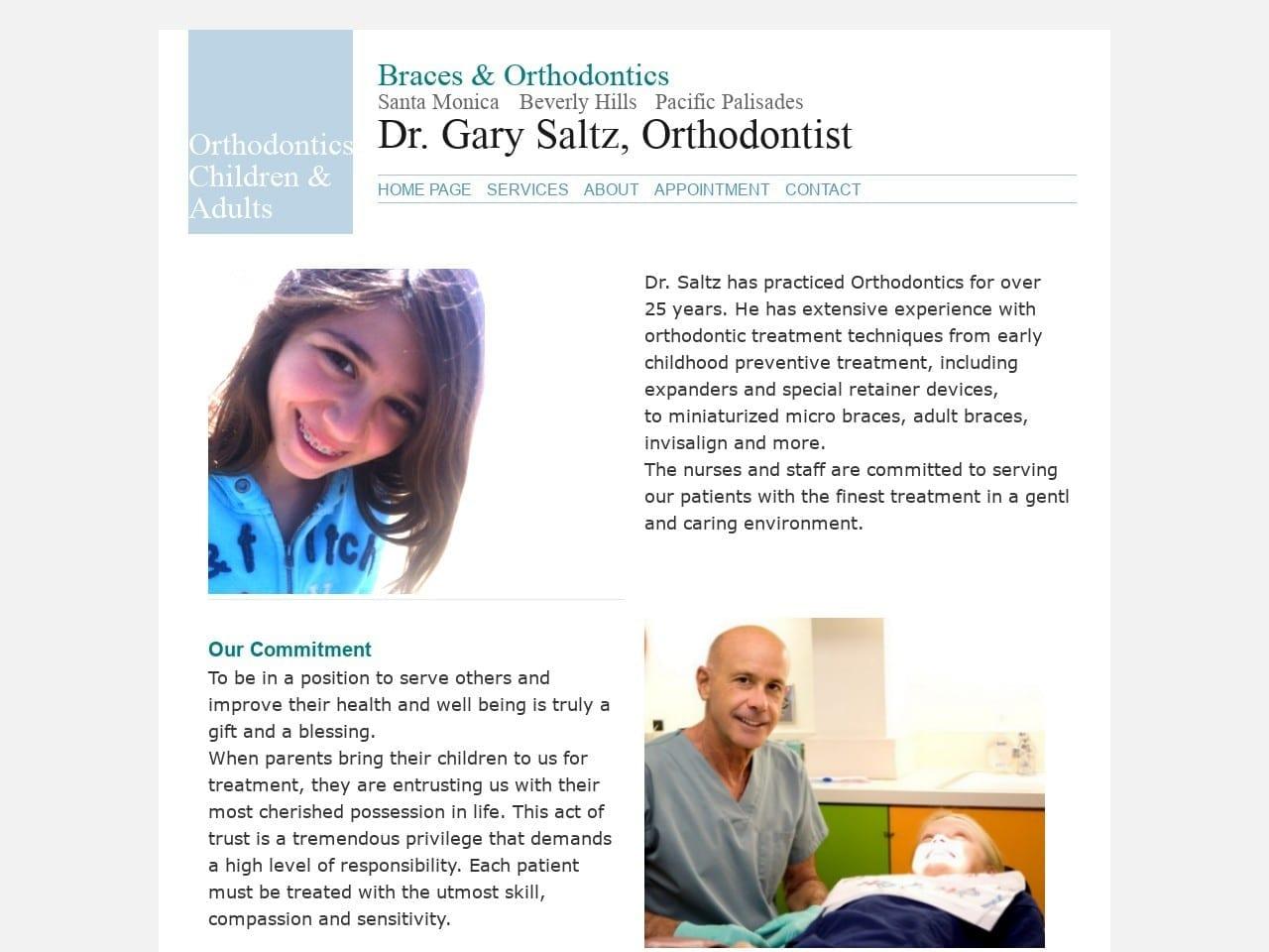 Dr. Gary Saltz ORTHODONTIST screenshot