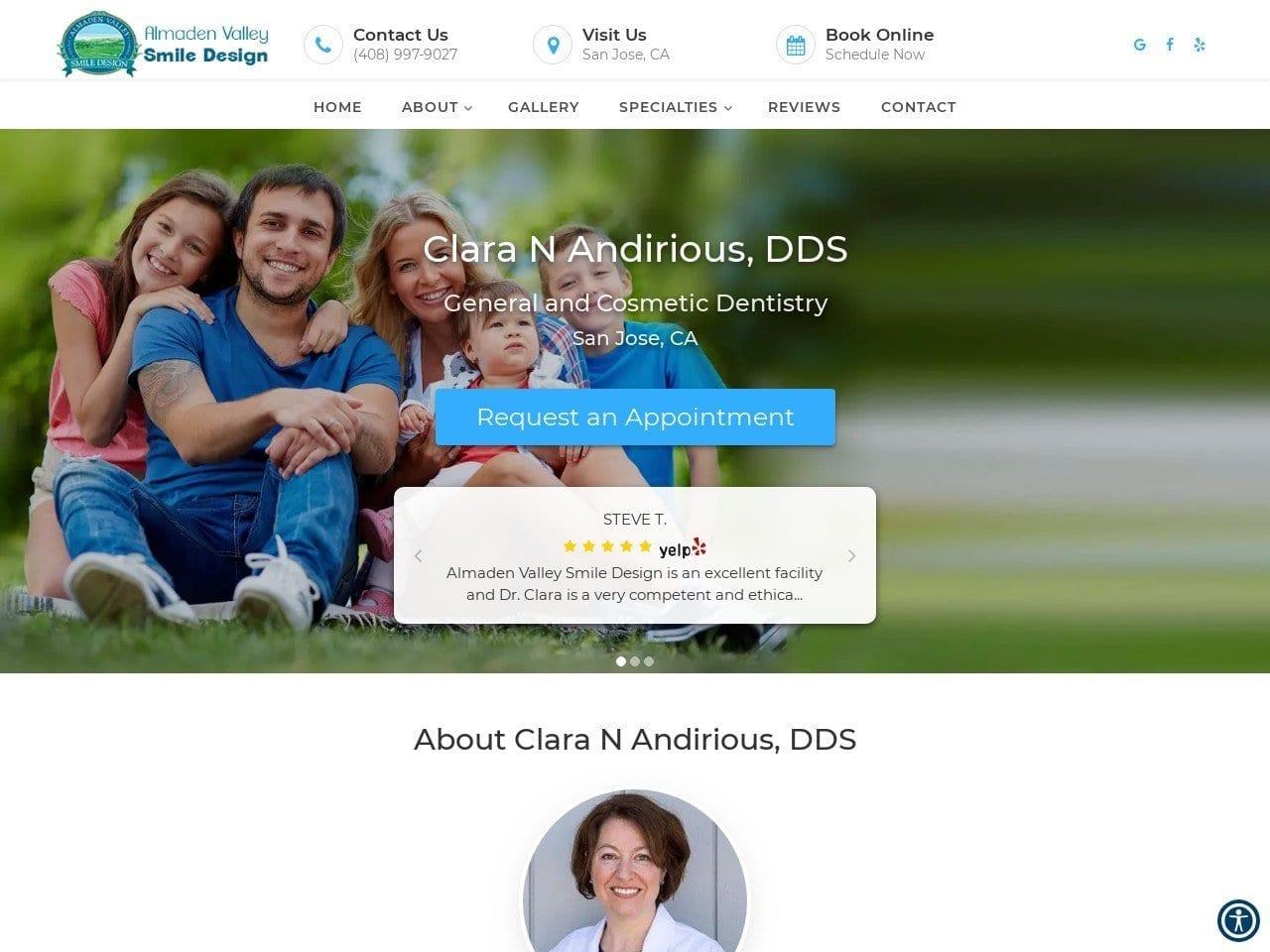 Clara N. Andirious DDS screenshot