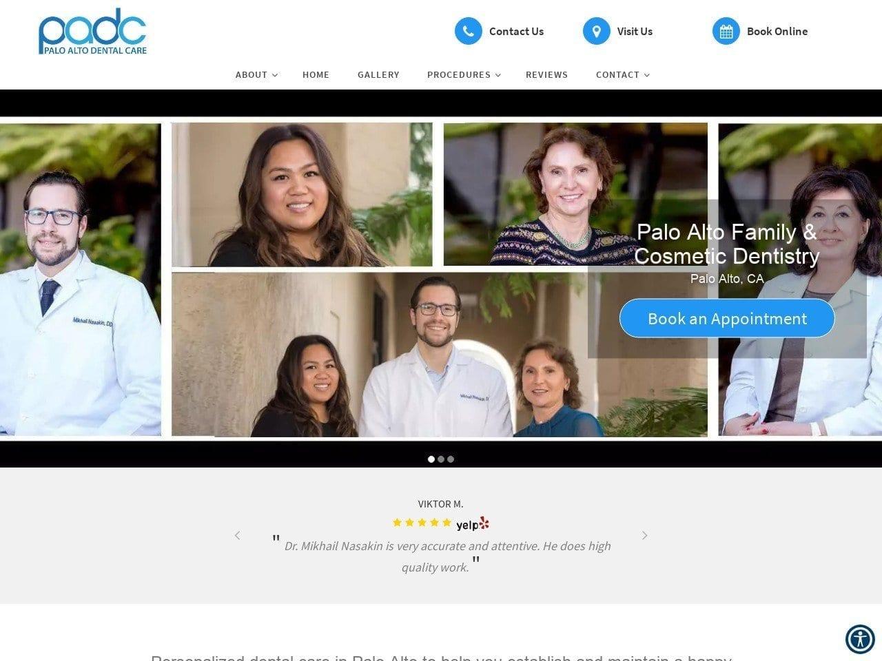Palo Alto Dental Care screenshot
