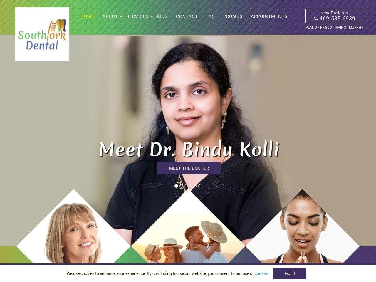 Southfork Dental Kolli Bindu DDS screenshot