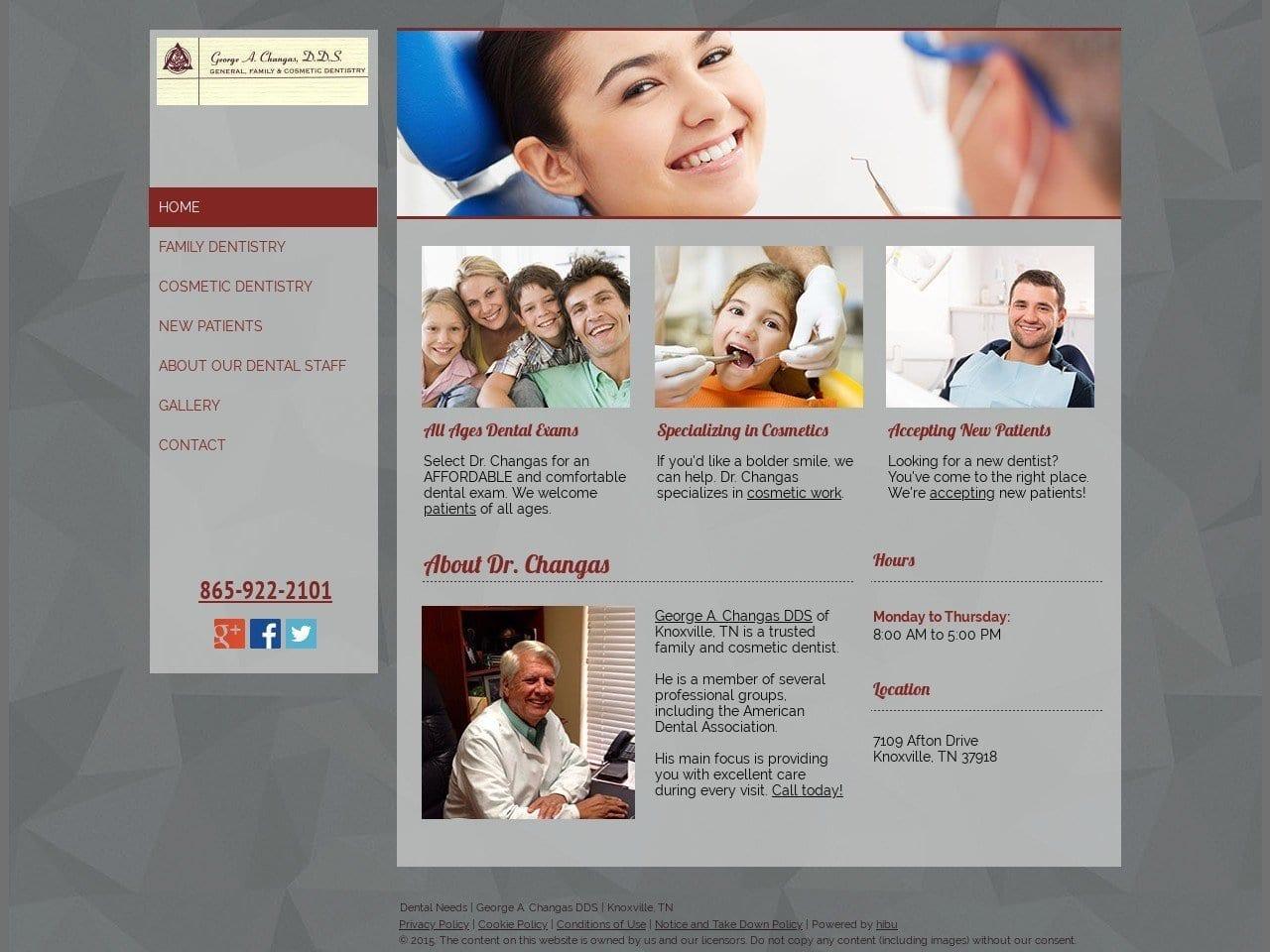 Dr. George A. Changas Jr DDS screenshot