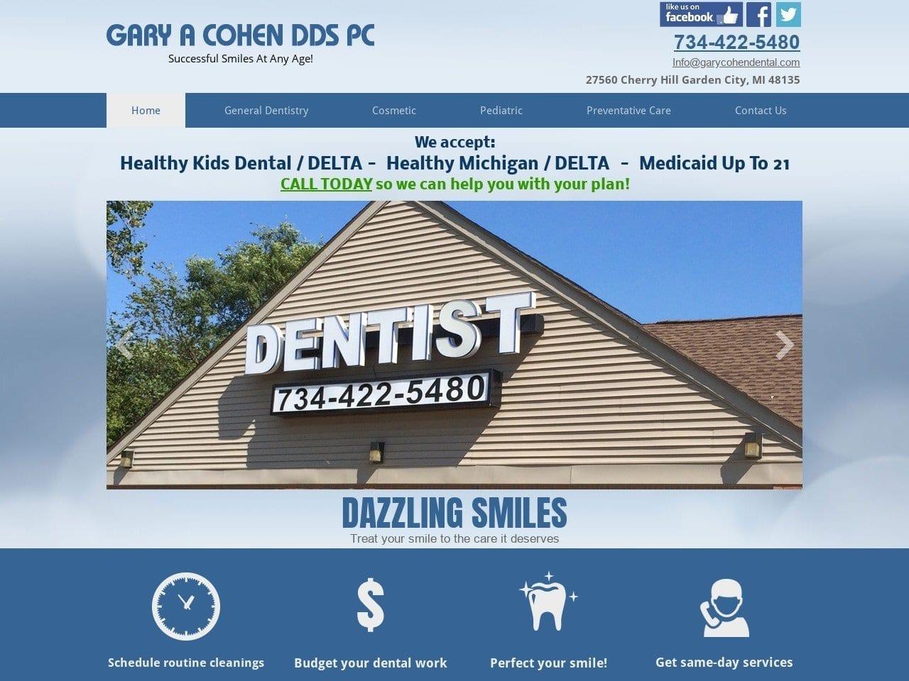 Gary A Cohen DDS PC screenshot