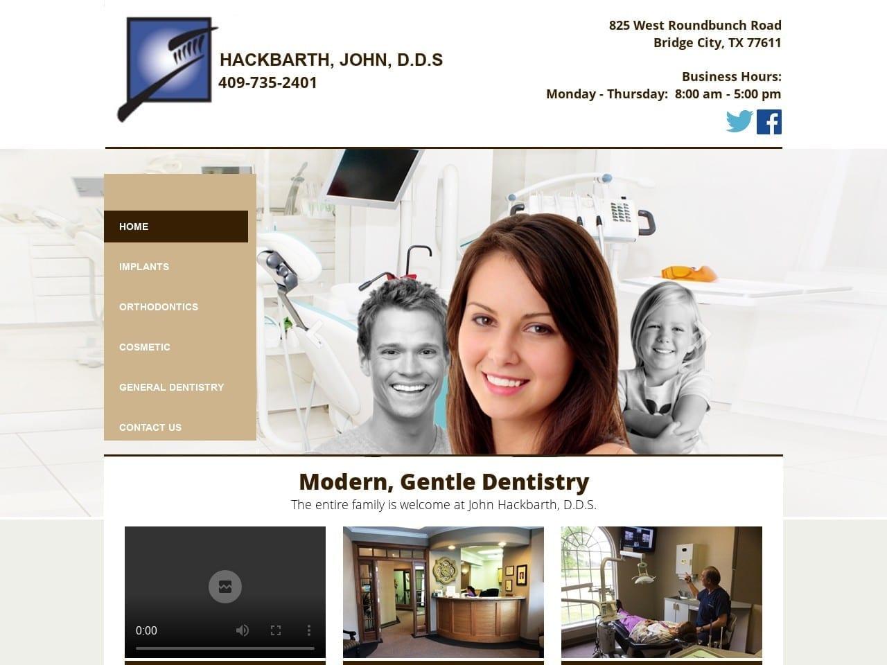 John Hackbarth Dentistry Hackbarth John G DDS