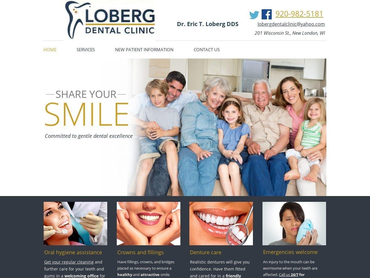 Loberg Dental Clinic Eric T. Loberg DDS screenshot