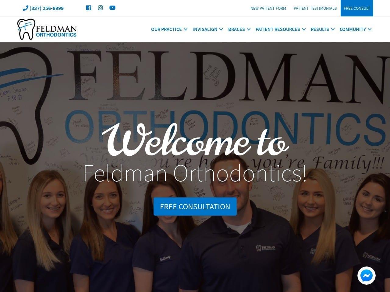 Feldman Orthodontics screenshot