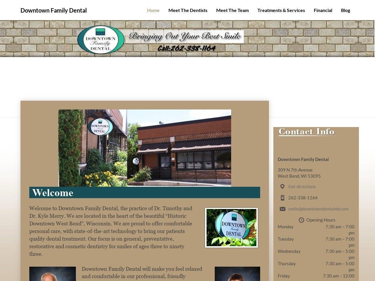 Downtown Family Dental screenshot