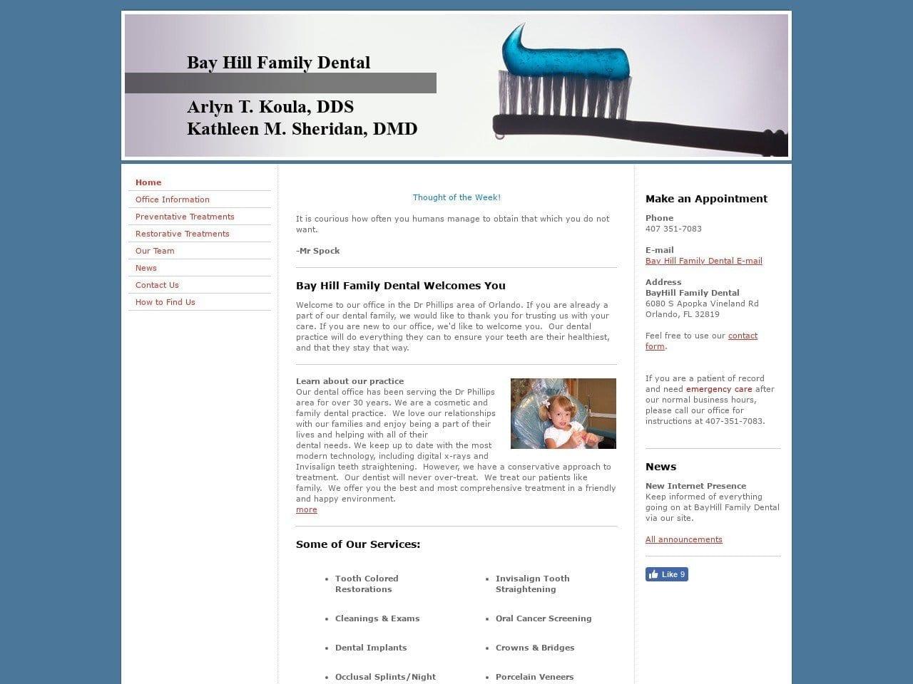Bay Hill Family Dentist screenshot