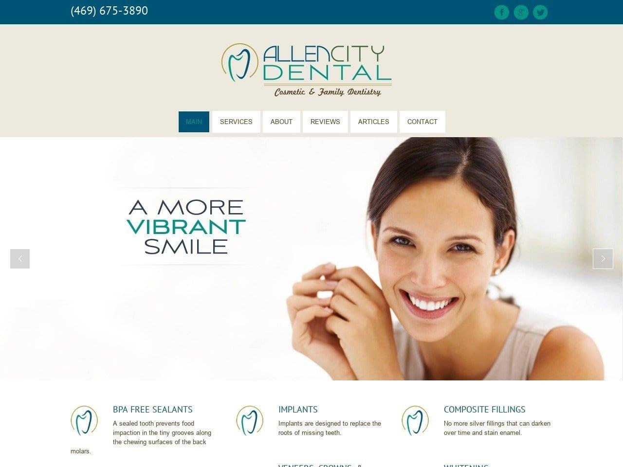 Allen City Dental screenshot