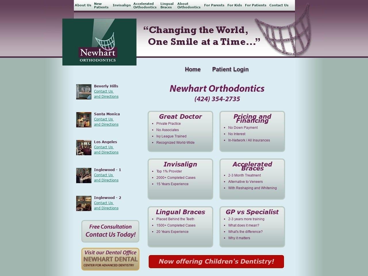Newhart Orthodontics screenshot