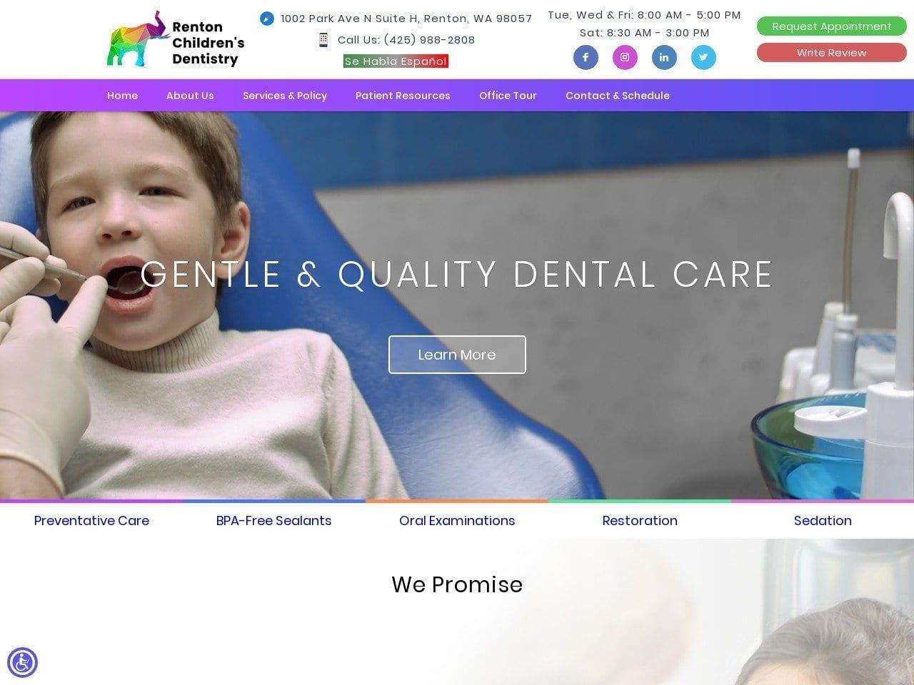 Renton Childrens Dentistry screenshot