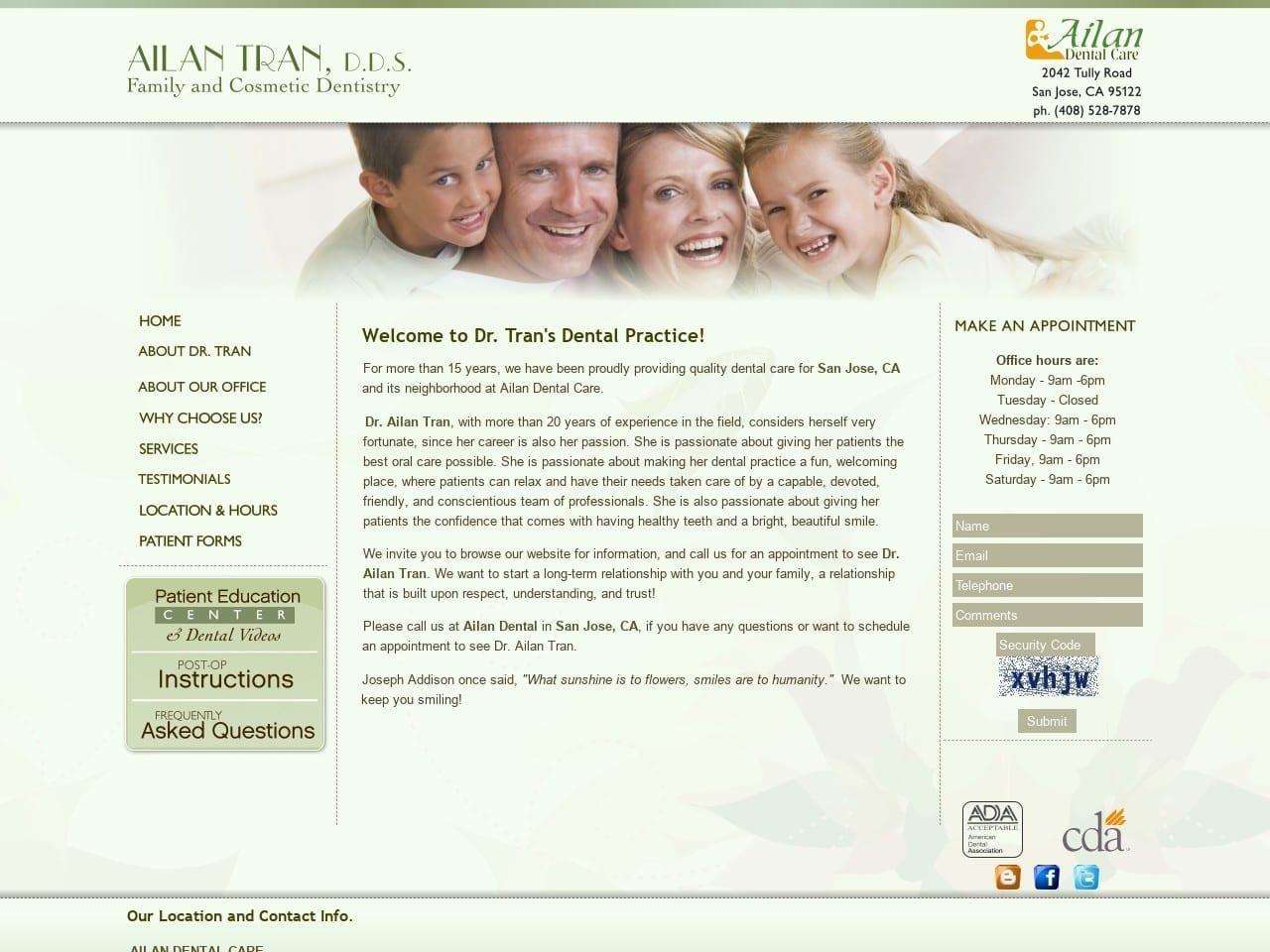 Dr. Ailan Tran DDS screenshot