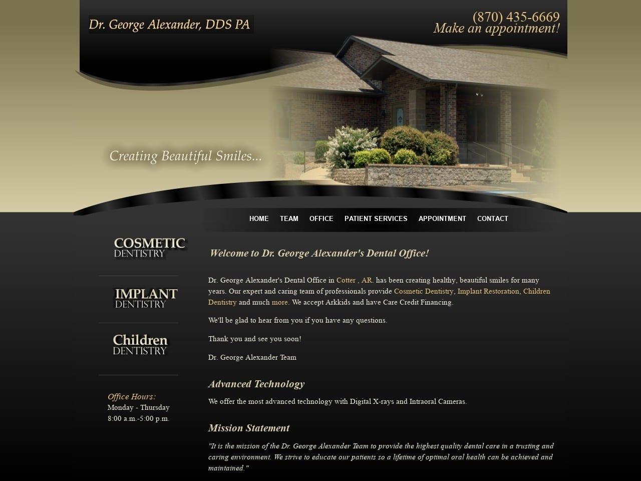Dr. George Alexander, DDS PA screenshot