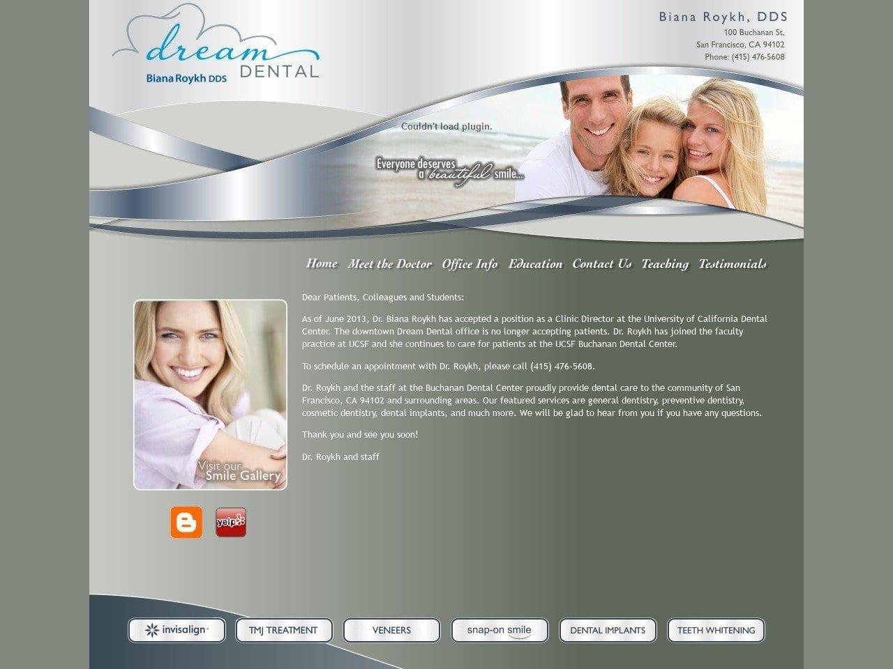Dream Dental Biana Roykh, DDS screenshot
