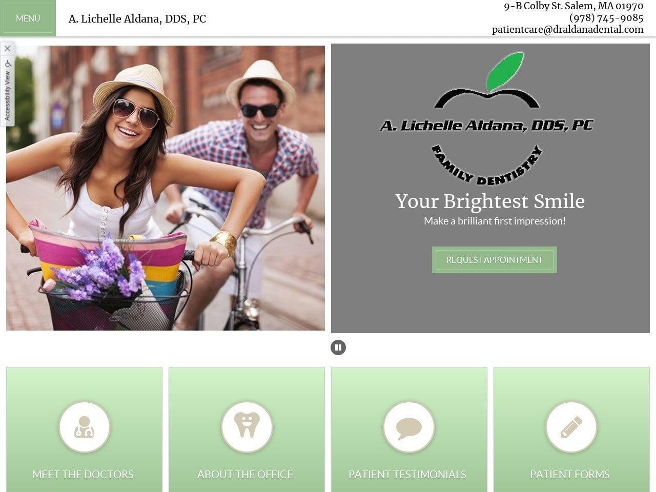 A. Lichelle Aldana DDS PC Family Dentistry screenshot