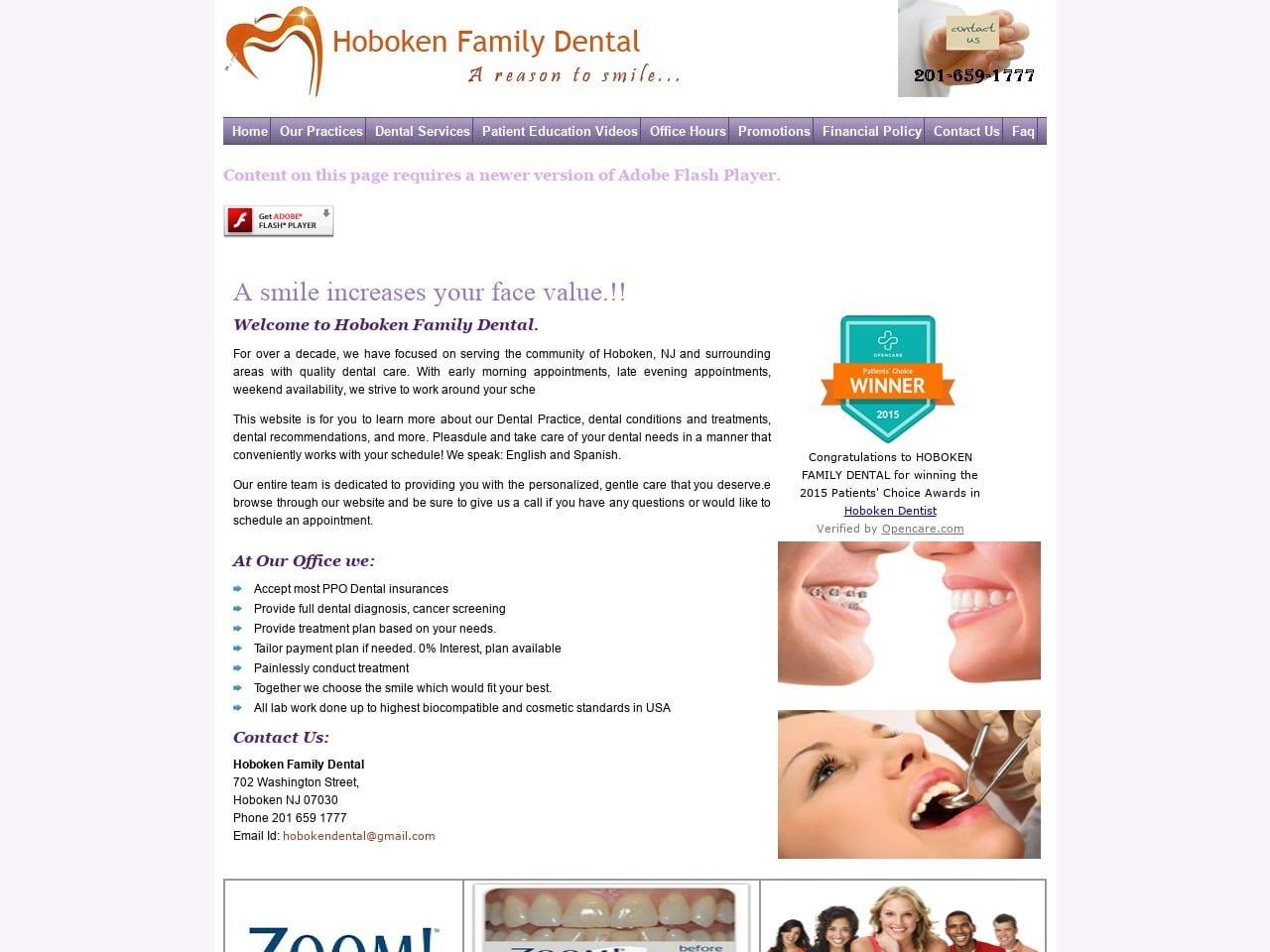 Hoboken Family Dental screenshot