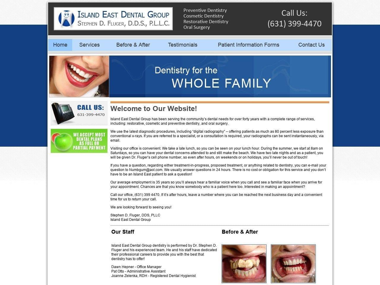 Island East Dental Group Fluger Stephen D DDS screenshot
