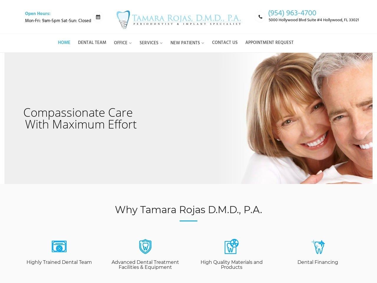 Tamara Rojas DMD PA screenshot